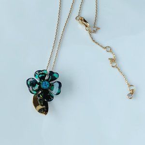 Kate Spade flower green necklace